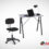 Combo Escritorio con Estante + Silla PC Avignon con Brazos Negra Ahora S/129.90